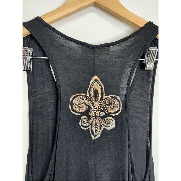 Cover Charge Dress Womens Small Black/Gold Asymmetrical Stretchy‎ - Picture 3 of 5